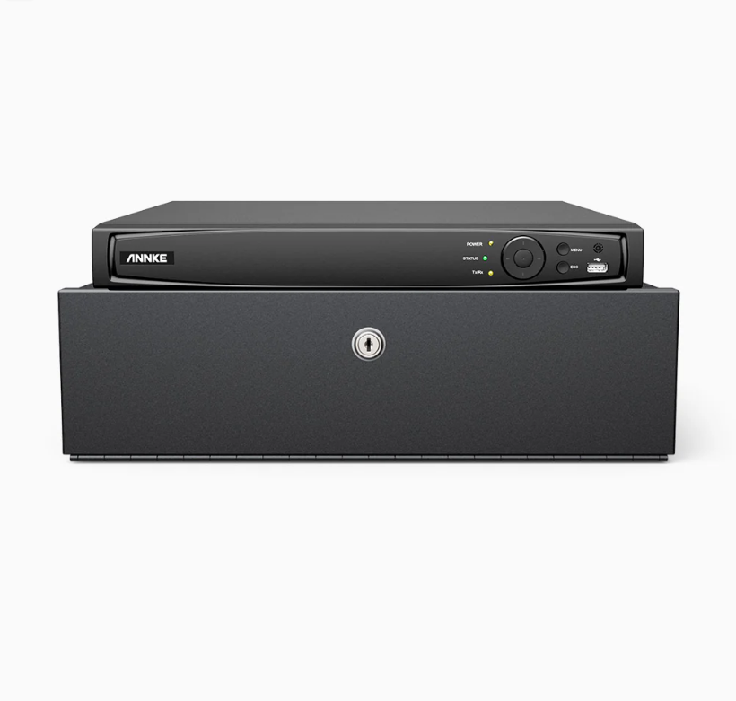 NVR PoE 4K 16 canaux, H.265+, 2 interfaces SATA, RTSP et ONVIF pris en charge, Fonctionne avec Alexa