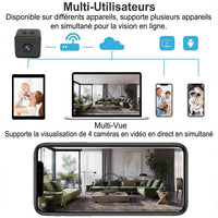 Mini caméra de surveillance WiFi 2,4 GHz HD