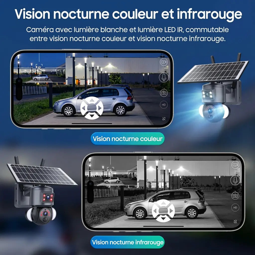Caméra surveillance solaire - installation