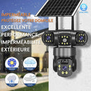 Cam�ra de surveillance ext�rieure solaire 4G avec alarme - vue detaillee