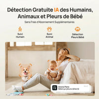 Caméra Bébé Mobee Elaf – Wi-Fi Blanc - accessoires inclus