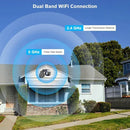 Caméra Connectée au Téléphone 2,4/5GHz avec Suivi Auto - dimensions et design