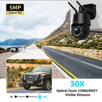 Caméra Connectée au Téléphone 5MP Extérieure – 30X Zoom Optique - accessoires inclus