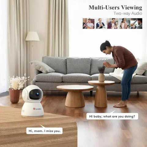 Caméra Bébé Connectée au Téléphone Ctronics 5MP PTZ - vue détaillée