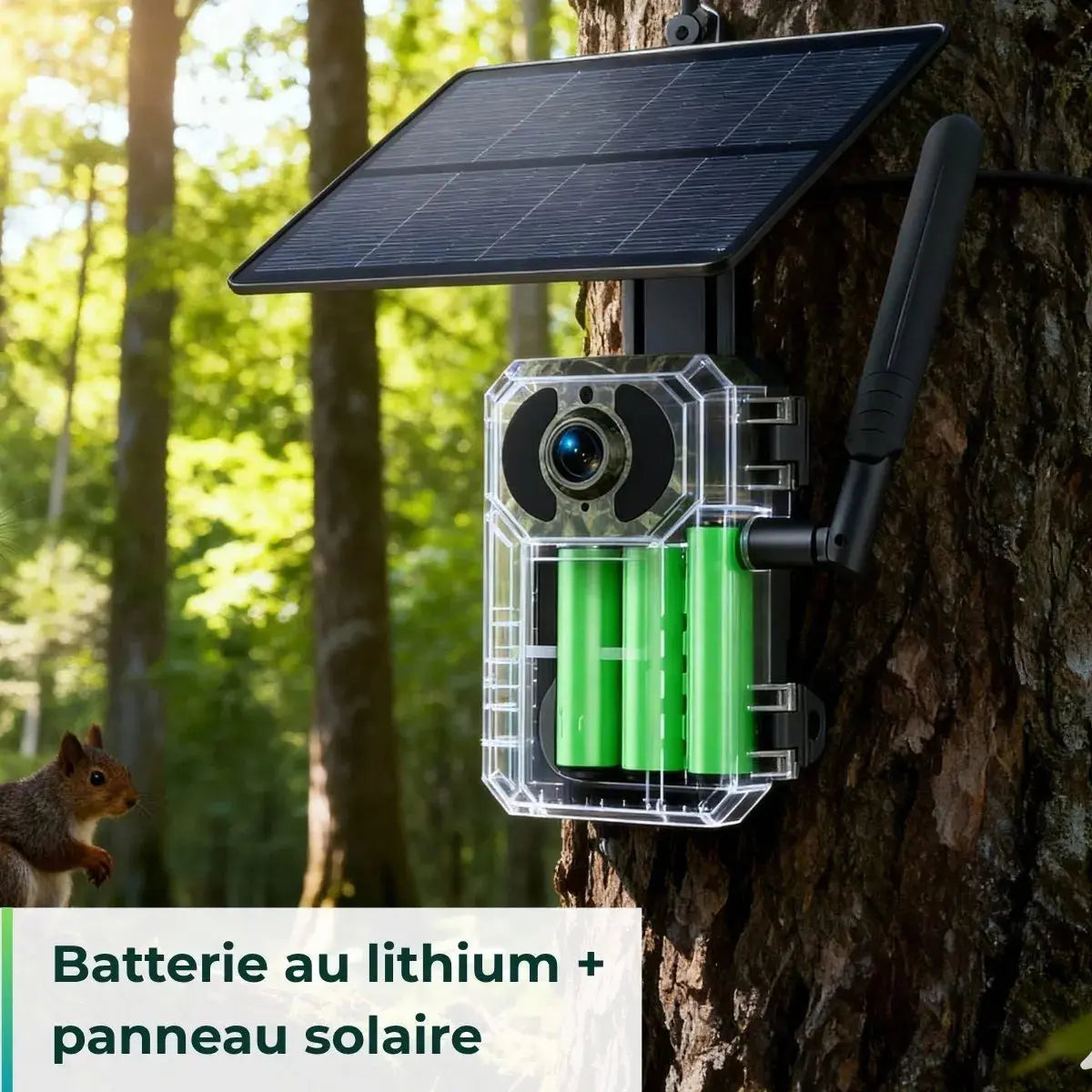 Caméra de Chasse Solaire HD 2K Surveillance - en situation
