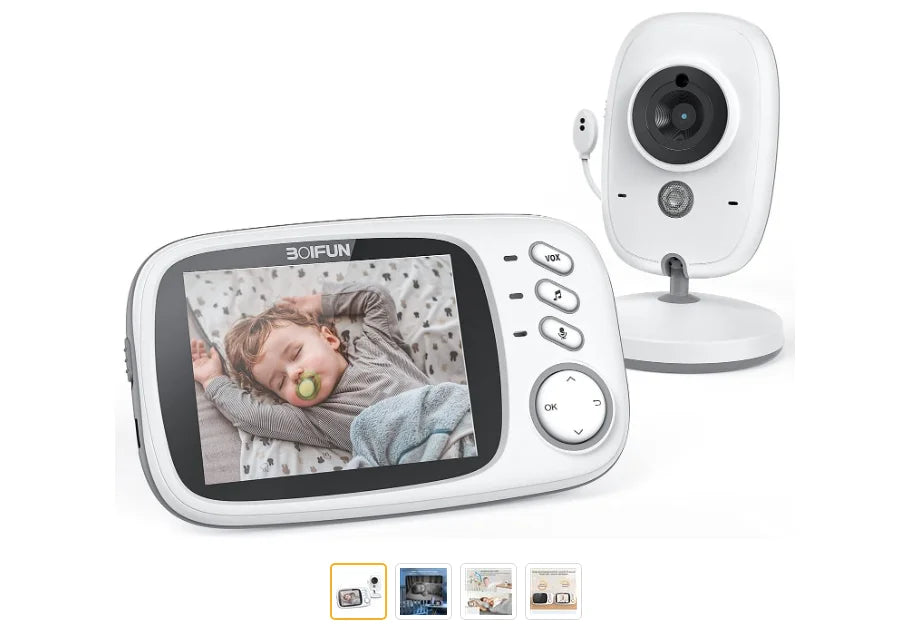 BOIFUN 3.2”Babyphone Camera, Camera Bebe 720P, Vision Nocturne
