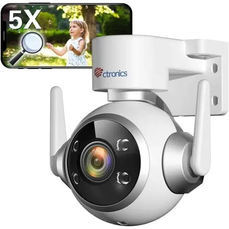 Caméra Connectée au Téléphone 5MP Extérieure – Zoom 5X