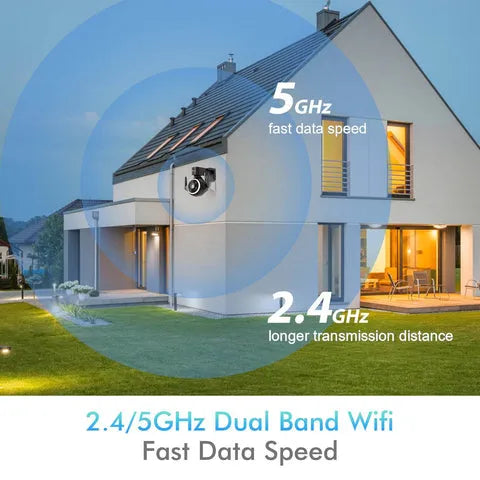 Caméra de Surveillance WiFi 4MP / 2.5K Extérieure – PTZ 360°, Vision Nocturne Couleur – Connectée au Smartphone