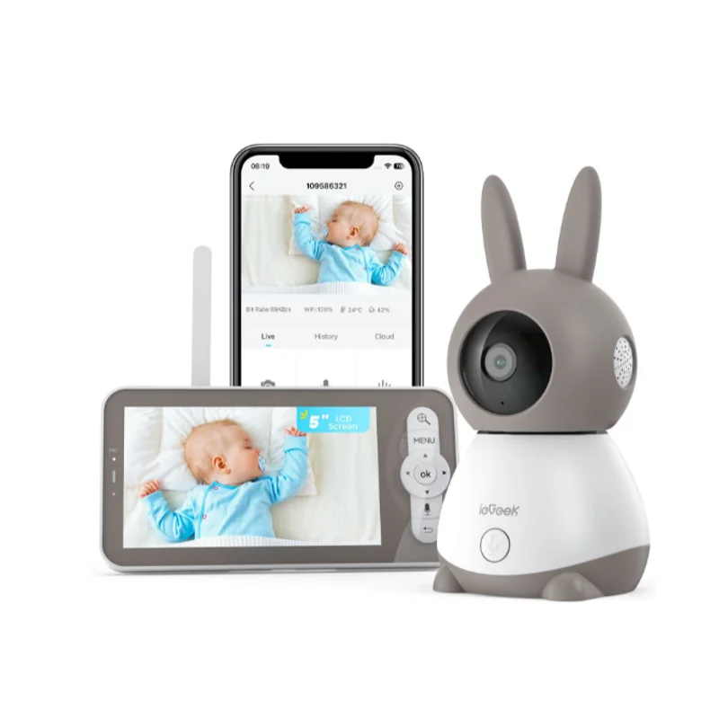 Caméra Bébé ieGeek 5 – PTZ 360° & Vidéo Connectée Smartphone