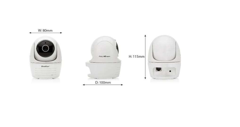 Caméra De Sécurité Wifi Rotative À 360 Degrés 2.4 Ghz