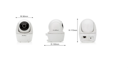 Caméra De Sécurité Wifi Rotative À 360 Degrés 2.4 Ghz