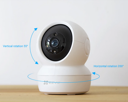 Caméra de sécurité intérieure Ezviz H6C Pro 2K avec vision à 360° blanc