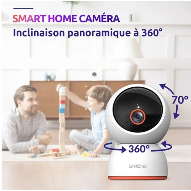 Caméra Intérieure WiFi 4K STRONG – PTZ 8MP