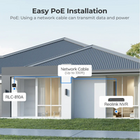 Caméra Filaire Reolink – 4K PoE Bullet avec Audio – Noir