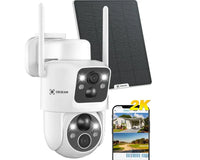 Caméra de Solaire Extérieure Double Objectif