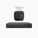EL200 - Kit de surveillance filaire 1080p à 8 canaux avec 1 caméras, DVR intelligent avec détection humaine