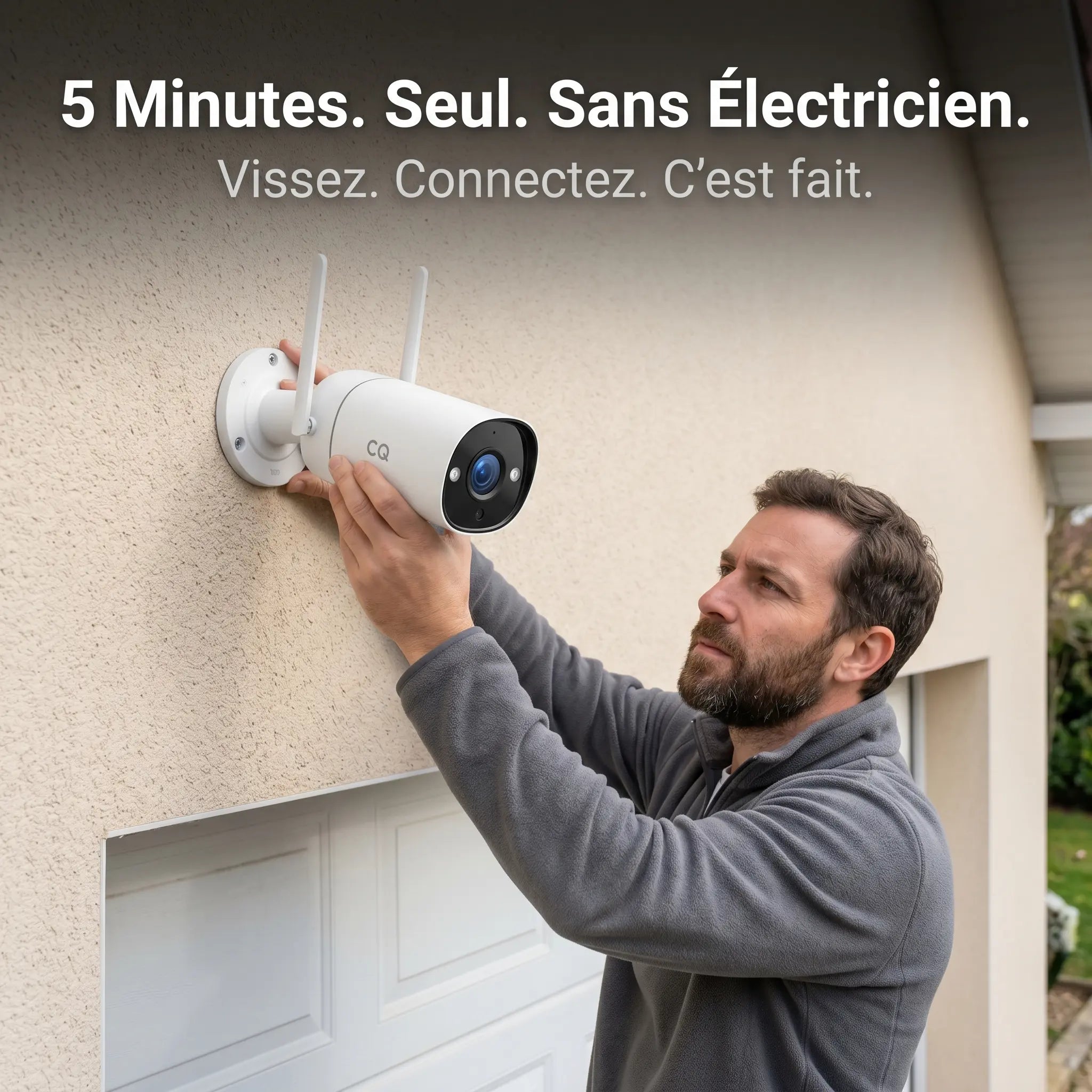 Caméra de surveillance extérieure WIFI sans fil - vue arrière