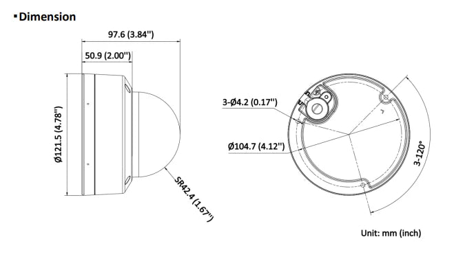 Caméra pour l’extérieur Hikvision DS-2CD2146G2H-ISU Caméra dôme DarkFighter AcuSense 4 MP, PoE, microphone