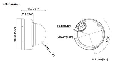 Caméra pour l’extérieur Hikvision DS-2CD2146G2H-ISU Caméra dôme DarkFighter AcuSense 4 MP, PoE, microphone