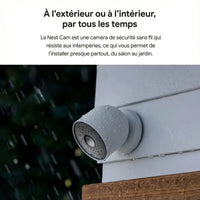Caméra Extérieure  Sans Fil Bluetooth Google Nest Cam Blanc Neige