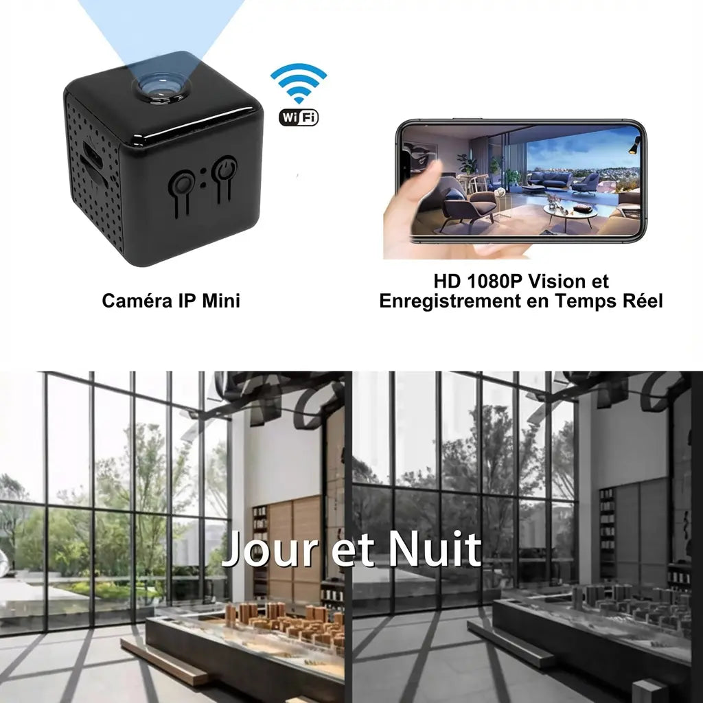 Mini caméra de surveillance WiFi 2,4 GHz HD