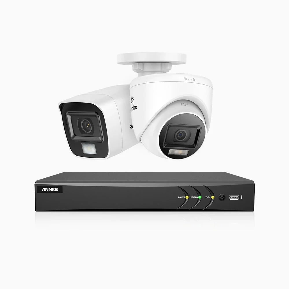 Caméra Filaire ADLK800 – Kit 8 Canaux 4K, 1 Bullet & 1 Tourelle