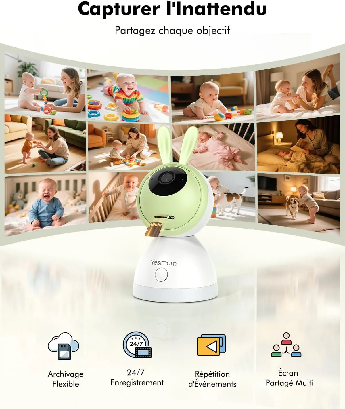 Babyphone WiFi - vue arrière