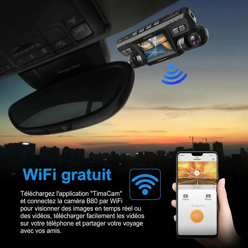 Caméra 170 Degrés DashCam - vue arrière