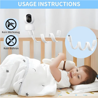 Caméra Babyphone – Support Flexible pour Moniteur Bébé - vue arrière