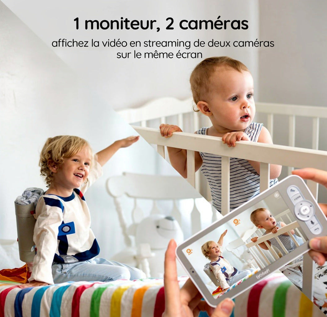 Caméra Bébé ieGeek 2K – Double Caméra - vue détaillée