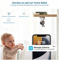 Caméra Bébé ieGeek 2K – Double Caméra - vue arrière