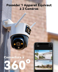 Caméra Connectée au Téléphone Imou avec Double Objectif 360° - vue arrière
