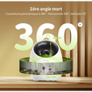 Caméra Connectée Téléphone 2K – 360° Panorama - vue détaillée