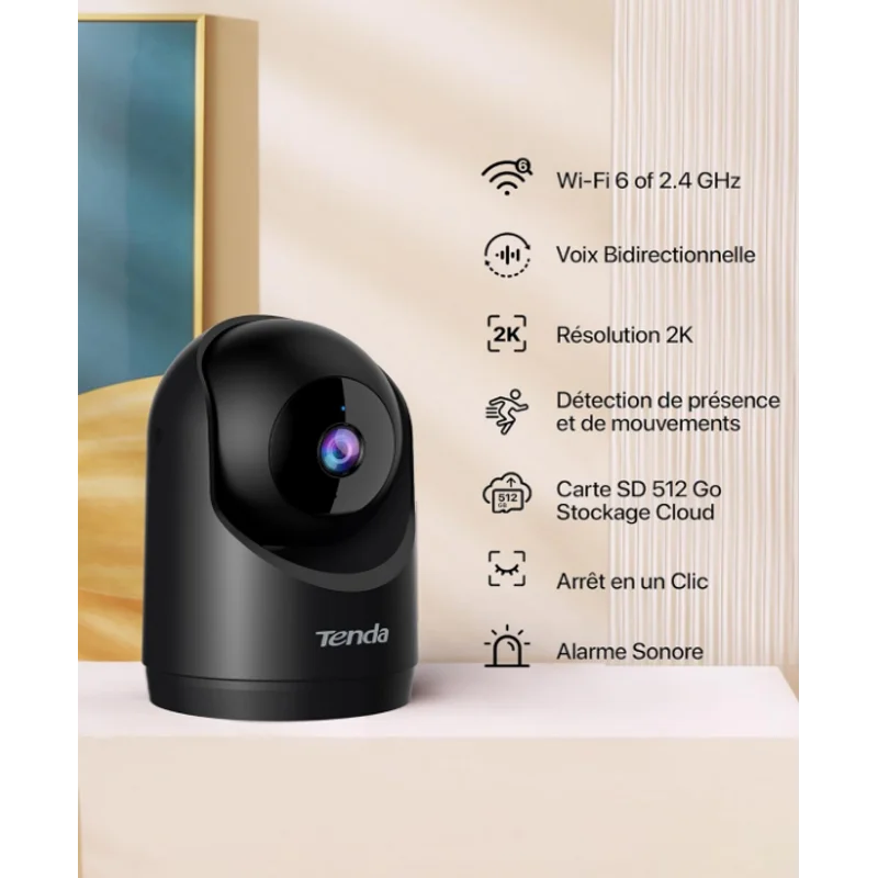 Caméra Connectée Téléphone Tenda CP3 V3.0 - vue détaillée