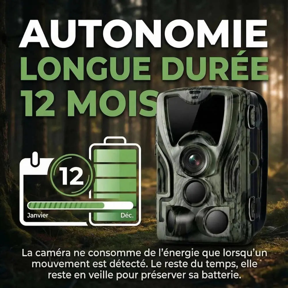 Camera de chasse 16MP Vision 90° Détecteur - en situation