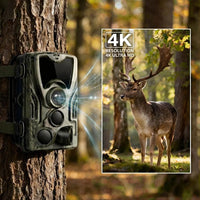 Caméra de chasse enregistrement sonore - vue de profil