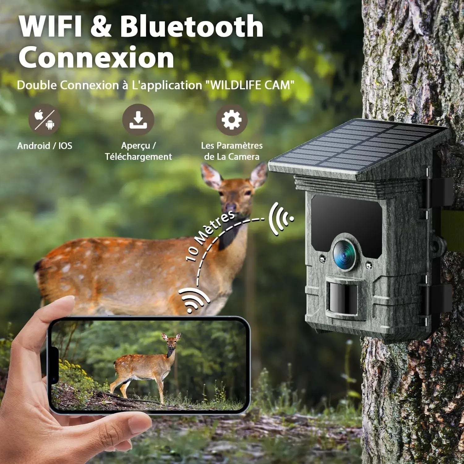 Camera de Chasse Solaire - 4K UHD 46MP