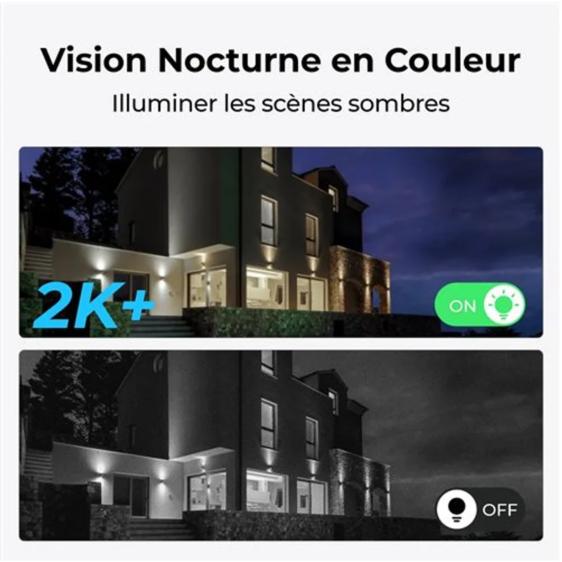 Caméra Solaire Extérieure Reolink Argus B430 – Blanc - vue arrière