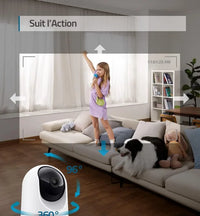 Caméra Intérieure Eufy Security E220 – WiFi - vue détaillée