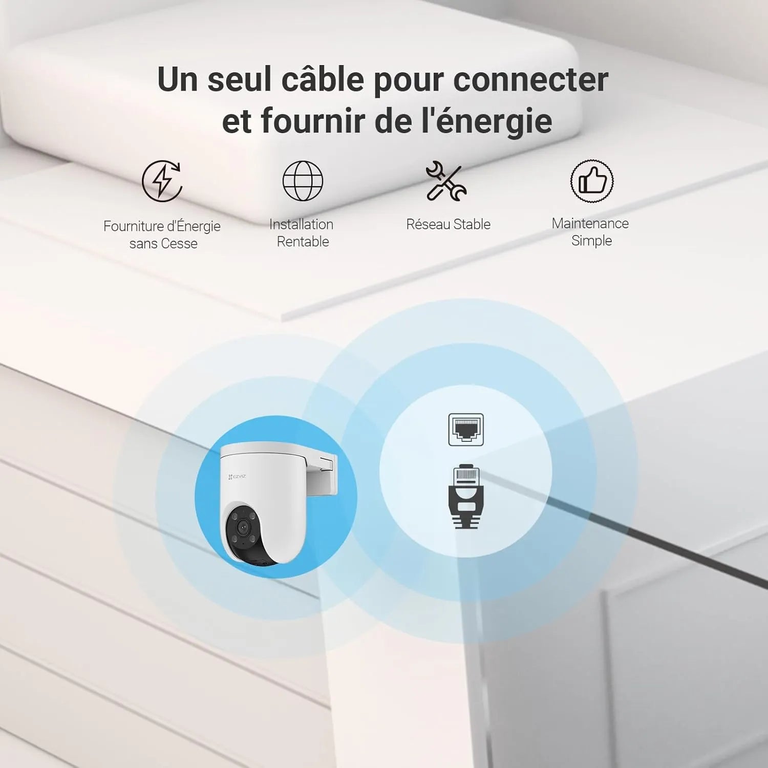 Caméra Connectée au Téléphone EZVIZ C8c 2MP - en situation
