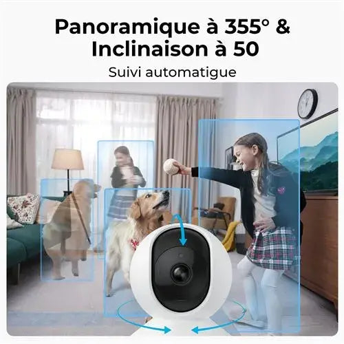 Caméra Intérieure Connectée Reolink E330 – 5MP Blanc - vue détaillée