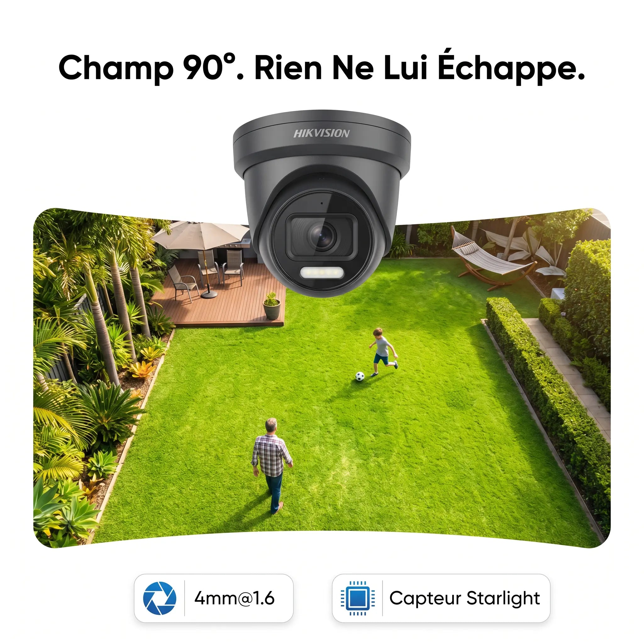 Caméra de vidéosurveillance extérieure - vue arrière