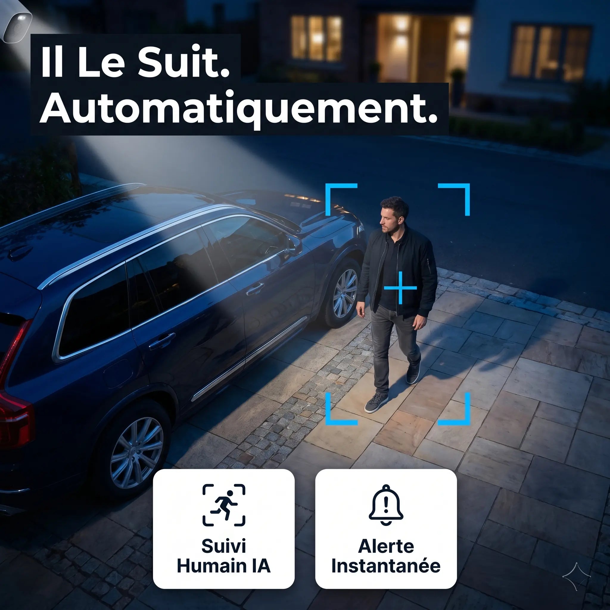 Caméra Extérieure Sans Fil avec Détection de Mouvement - en situation