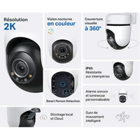 Caméra Filaire Extérieure Tapo Full HD - vue détaillée