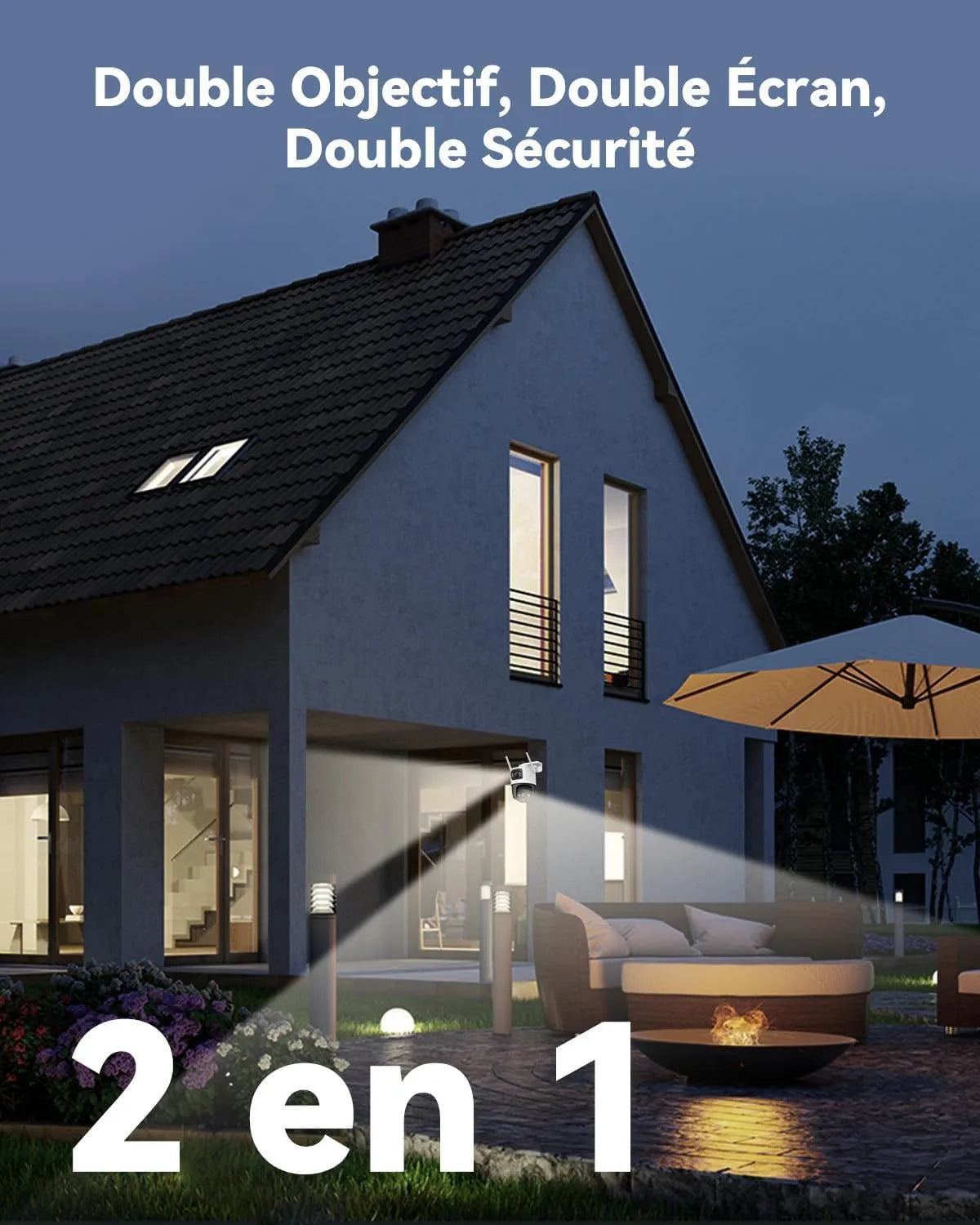 Caméra Connectée au Téléphone Imou avec Double Objectif 360° - vue détaillée