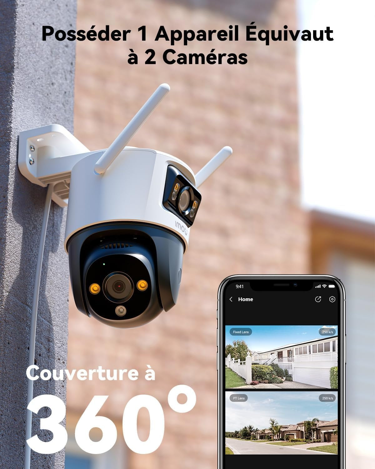 Caméra Filaire IMOU – Motorisée Intérieur/Extérieur - vue arrière