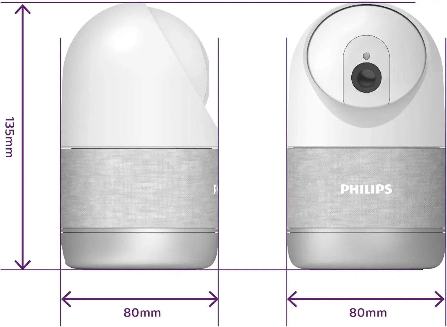 Caméra Intérieure Motorisée Philips WelcomeEye Look - vue détaillée