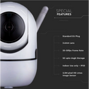 Caméra Intérieure WiFi 1080p 2MP – PTZ & Vision Nocturne - vue arrière
