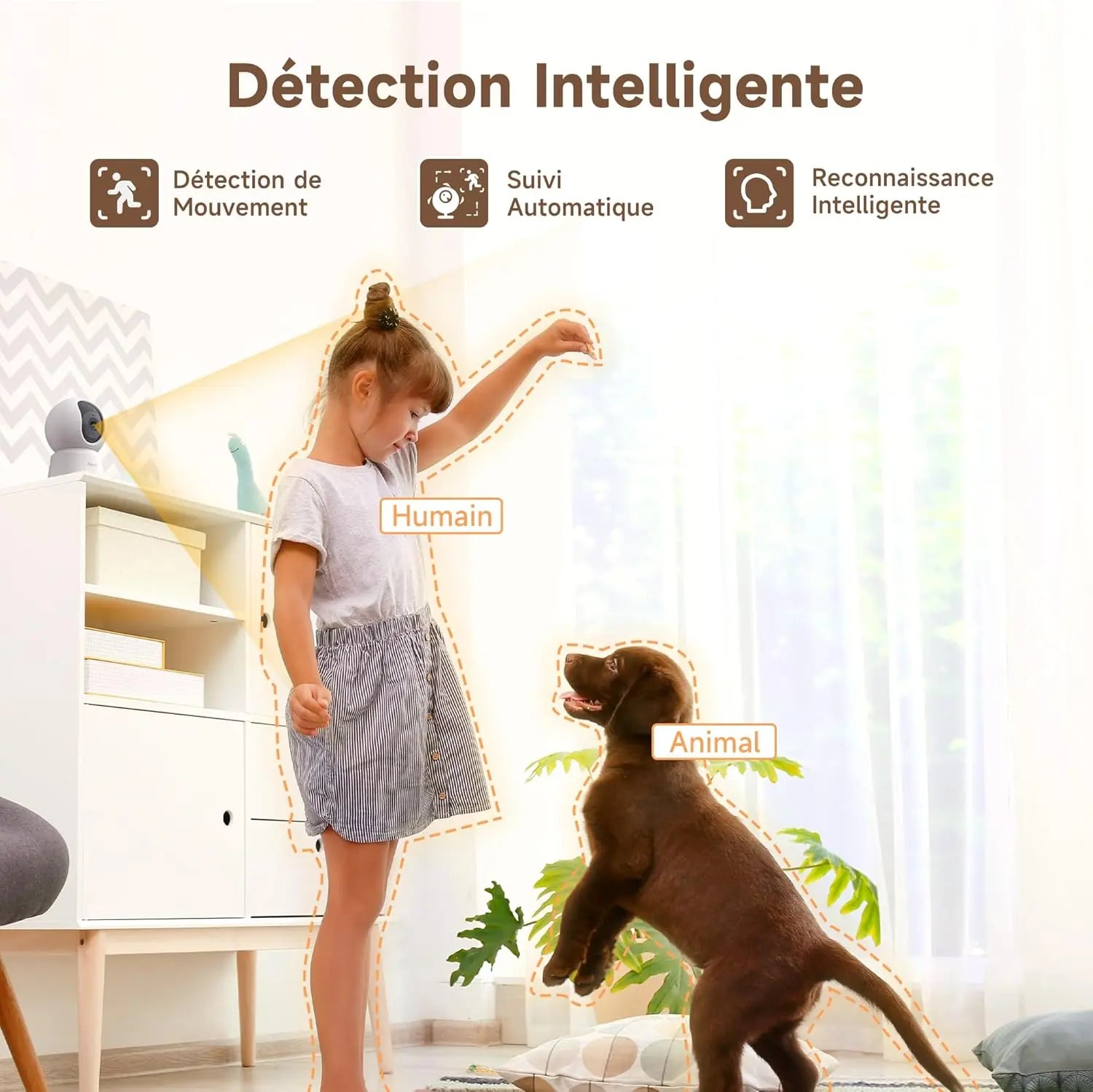 Caméra Maison Wifi - vue détaillée