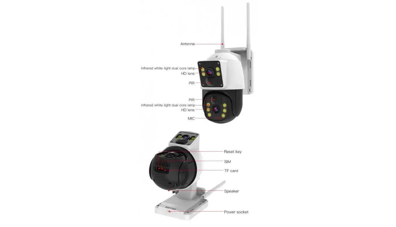 Caméra Solaire 4G DIYTECH Double Objectif - en situation